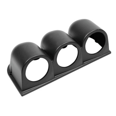 Portastrumenti cruscotto 3 fori (52 mm) - Nero