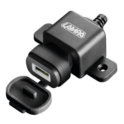PRESA USB CON STAFFA DI FISSAGGIO+SPINOTTO UNIVERSALE 2400MA RICARICA VELOCE