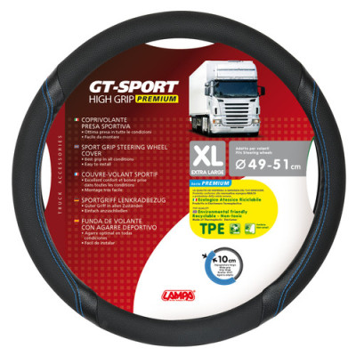 COPRIVOLANTE TPE GT-SPORT XL 49-51CM NERO - BLU