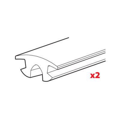 SET 2 GOMME SUPERIORI BARRE ALUMIA KUMA L 140 CM.