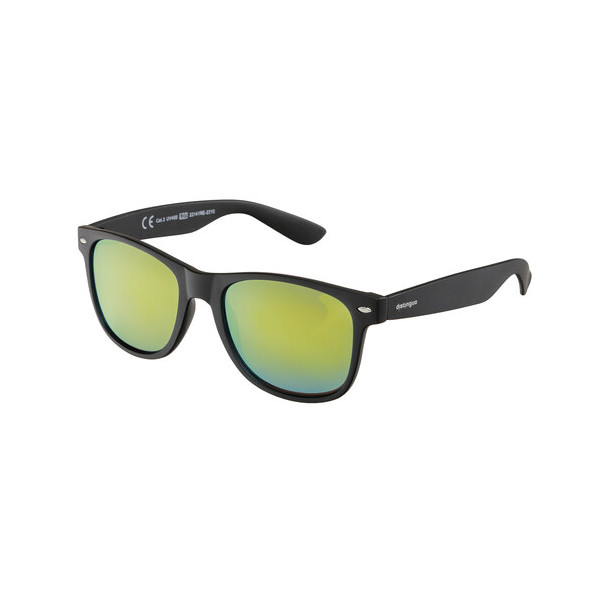 OCCHIALI SOLE 2 PZ. DISTINGUO BLACK-YELLOW MOD503 CON BUSTA UV400 CAT.3