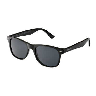 OCCHIALI SOLE 2 PZ. DISTINGUO SHINY BLACK-BLACK MOD.504 CON BUSTA UV400 CAT.3