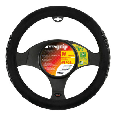 *COPRIVOLANTE  GEL-GRIP  NERO MISURA M 37-39 CM