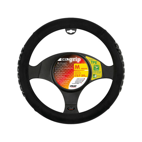 *COPRIVOLANTE  GEL-GRIP  NERO MISURA M 37-39 CM
