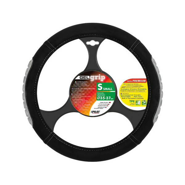 *COPRIVOLANTE  GEL-GRIP  MISURA S 35-37 CM NERO-GRIGIO