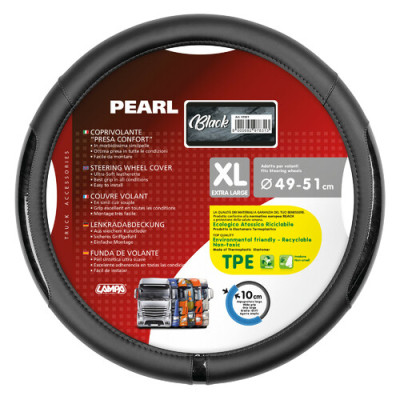COPRIVOLANTE  BLACK-PEARL  MISURA XL 49-51 CM NERO