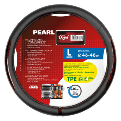 COPRIVOLANTE  RED-PEARL  MISURA L 46-48 CM NERO