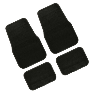  TWIST  SET 4 TAPPETI IN MOQUETTE NERI  GRAN PREE 