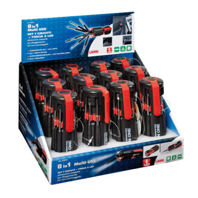DISPLAY 12PZ SET TORCIA LED+ GIRAVITI 8IN 1