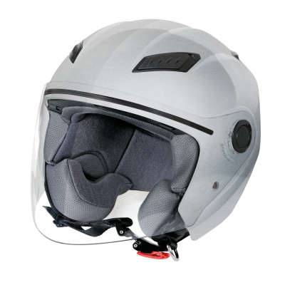 CASCO LH-1 JET SILVER S VISIERA SINGOLA