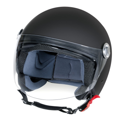 CASCO LD-1 DEMIJET L NERO OPACO DOPPIA VISIERA