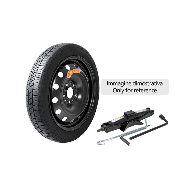 KIT RUOTINO 125-70 16 ACCIAIO CON CRIC E CHIAVE SVITARUOTE