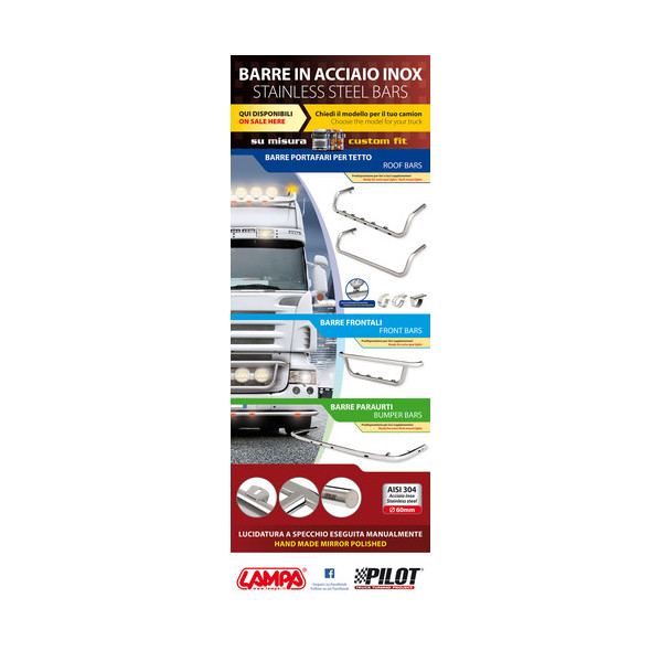 LOCANDINA  ACCESSORI CAMION  TUBI ACCIAIO