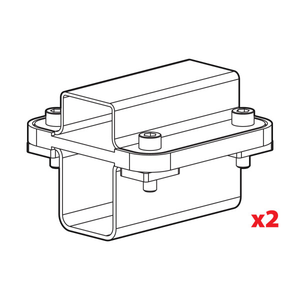 SET ADATTATORI KARGO RACK PER NR. 1 BARRA KARGO O KARGO PLUS