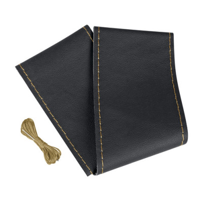  PREMIUM  C-VOLANTE PELLE NERO 44-46CM CUCIT.BEIGE