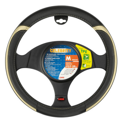 COPRIVOLANTE  CELEBRITY  MISURA M 37-39 CM NERO-ORO