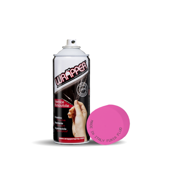 WRAPPER FUXIA FLUO  PELLICOLA SPRAY REMOVIBILE 400 ML