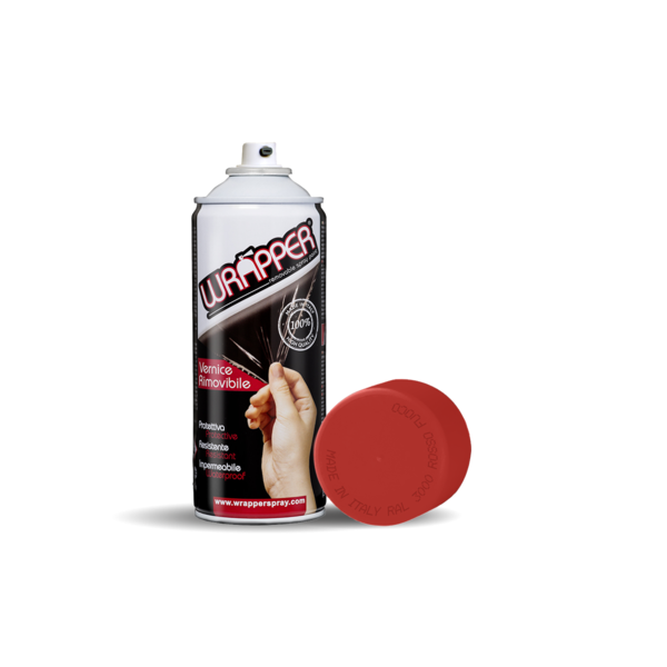 WRAPPER ROSSO FUOCO PELLICOLA SPRAY REMOVIBILE 400ML COLORE RAL 3000