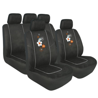 Floral, set fodere coordinate - Nero