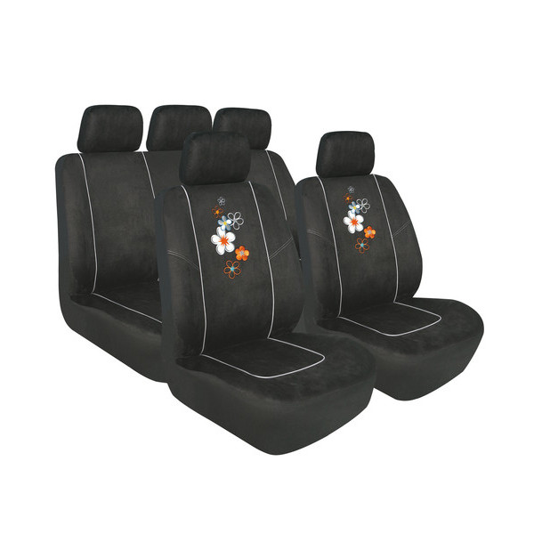 Floral, set fodere coordinate - Nero