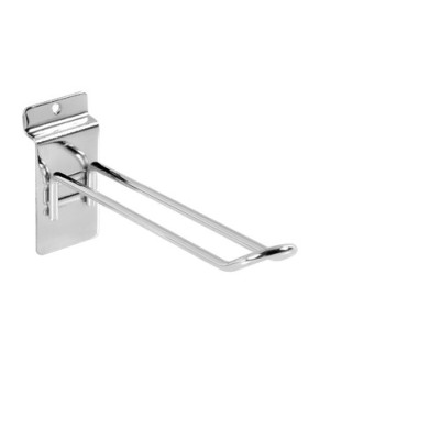 GANCIO CROMATO DOPPIO CM 10 PER SCAFFALI DOGHE