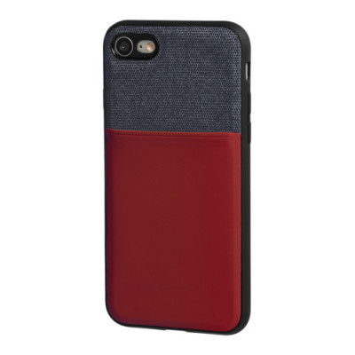 COVER  DUO  PER IPHONE 7-8 BLU + BORDEAUX