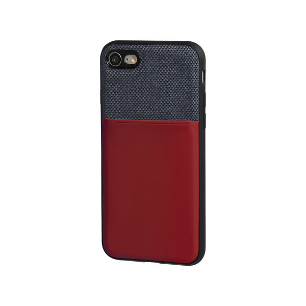 COVER  DUO  PER IPHONE 7-8 BLU + BORDEAUX