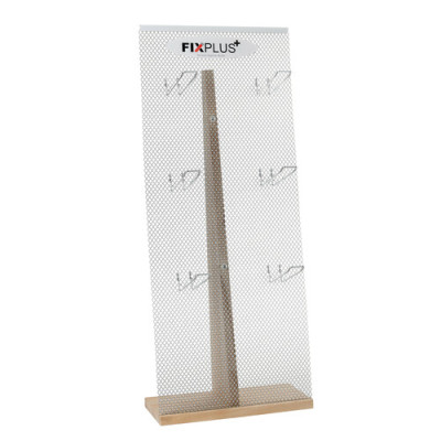 DISPLAY VUOTO CON 4 GANCI PER 30  FIX PLUS ,10 FERMACINGHI