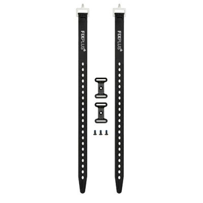 KIT 2X  FIX PLUS  NERO 46CM. +2 CINGHIE FISSAGGIO + 3 VITI