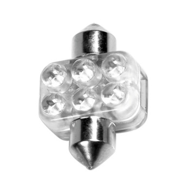 *LAMPADA 10MMX31MM MEGA-BRITE 6 LED VERDE