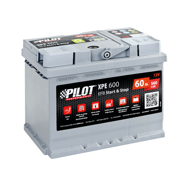 BATTERIA EFB 60Ah 560A(EN)CCA L02 POLARITÀ 0