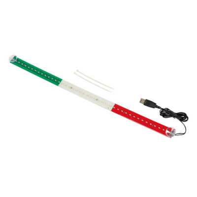 BANDIERA LUMINOSA ITALIA 60cm 42LED PRESA USB