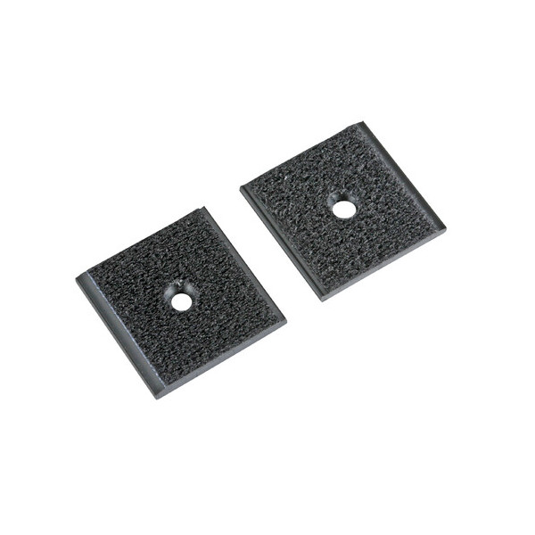 SET 2 CLIPS  VELOUR  35x35mm (FEMMINA) CON FORO CENTRALE