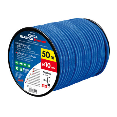 CORDA ELASTICA BLU, BOBINA DIAM.10MM, 50 METRI