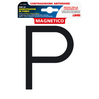 CONTRASSEGNO MAGNETICO  P  ANTERIORE 12X12MM