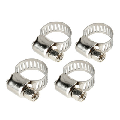 SET 4 PZ. FASCETTE INOX 8MM. DIAM.8-12MM.