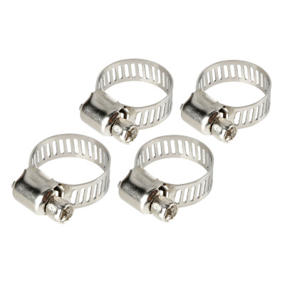 SET 4 PZ. FASCETTE INOX 8MM. DIAM.13-19MM.