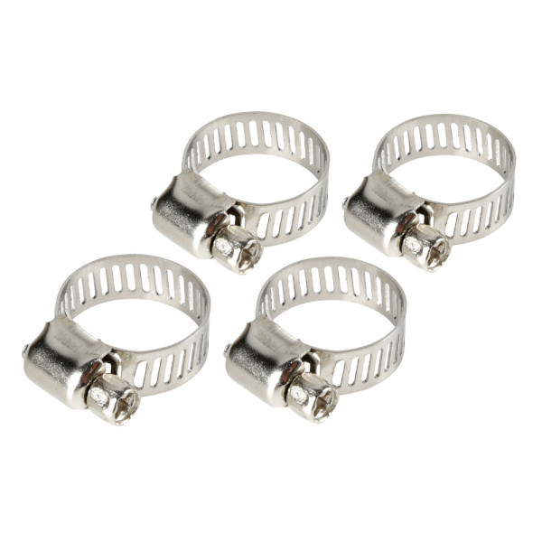 SET 4 PZ. FASCETTE INOX 8MM. DIAM.13-19MM.