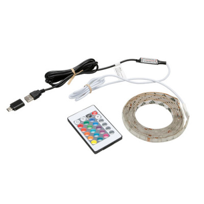 STRISCIA LED RGB ATTACCO USB CON TELECOMANDO