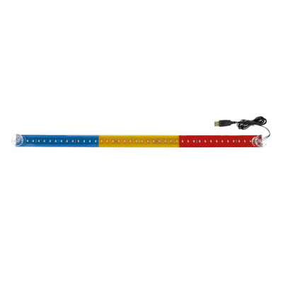 BANDIERA LUMINOSA ROMANIA 60CM 42LED PRESA USB