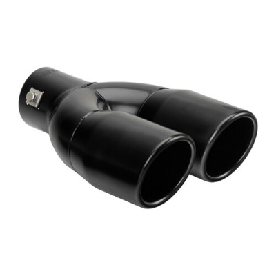 TERMINALE TS-73 NERO ACC.INOX ID.37-60MM L.235MM OD.80MM