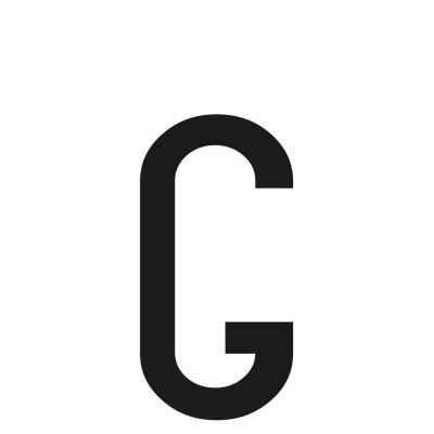 LETTERA G ADES. 6X3 CM NERA