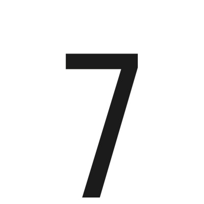 NUMERO 7 ADES. 6X3 CM NERO