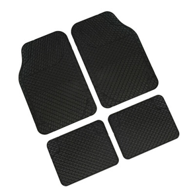 SET TAPPETI  DRENA-4  IN PVC NERO SERIE GRAN PREE