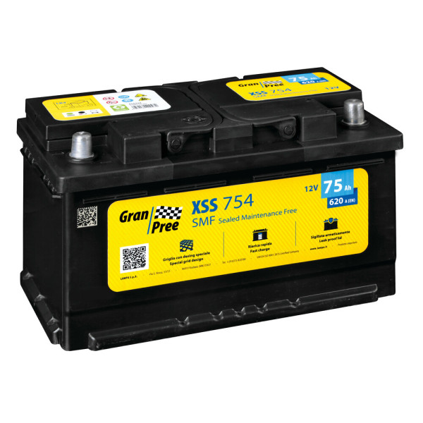 BATTERIA GRAN-PREE SMF 75AH 620A (EN)CCA LB4 POLARITA  0