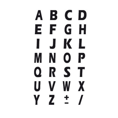 Spell-It, Lettere adesive (15x10 mm) - Nero - A-Z kit