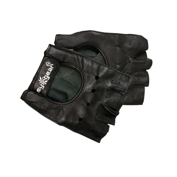GUANTI PELLE HALF FINGER  MEZZE DITA TAGLIA M