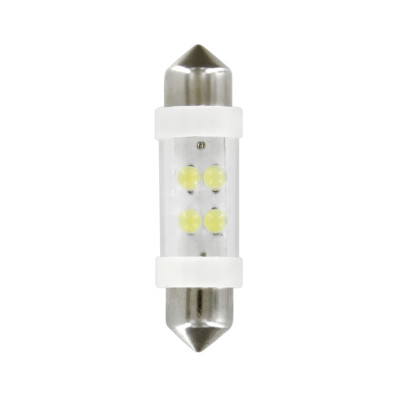 CP.LAMPADE 24V 4 LED BIANCO SILURO 10,5X38  SV8,5-8