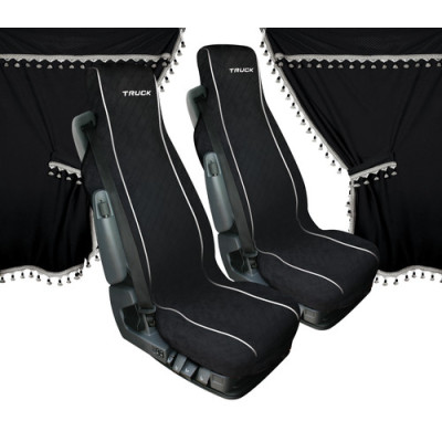 SET INTERNI  MELISSA  NERO IN MICROFIBRA PER CAMION