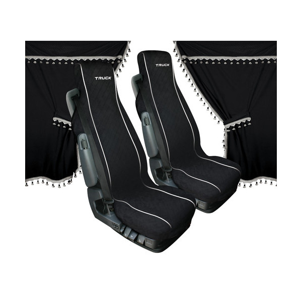 SET INTERNI  MELISSA  NERO IN MICROFIBRA PER CAMION